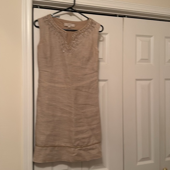Tan Loft sleeveless dress - Picture 1 of 8